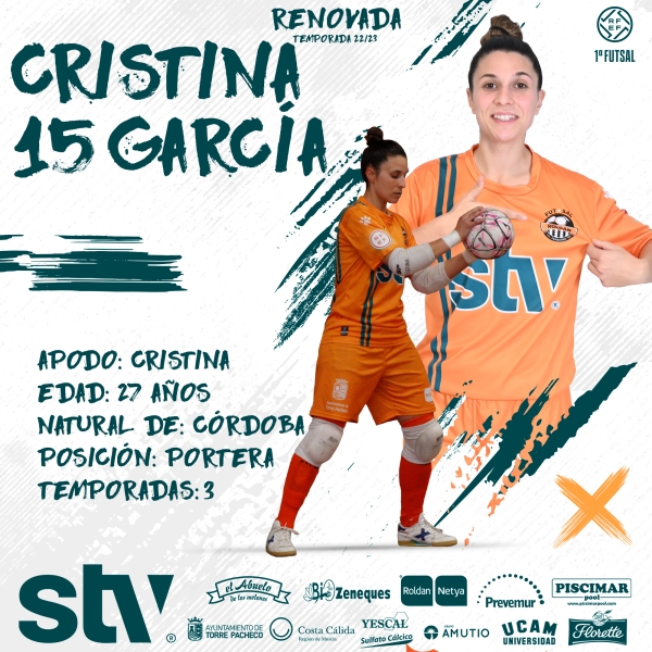 La portera cordobesa Cristina continuará defendiendo la meta del STV