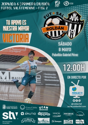 Cartel del partido del sábado en el Gabriel Pérez